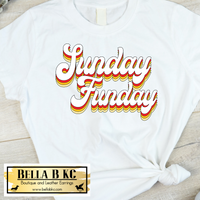 Kansas City Football Retro Script Sunday Funday Tee or Sweatshirt