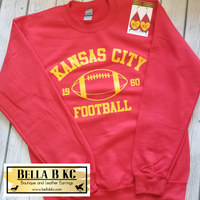 Kansas City Football 1960 on Red Tee or Sweatshirt