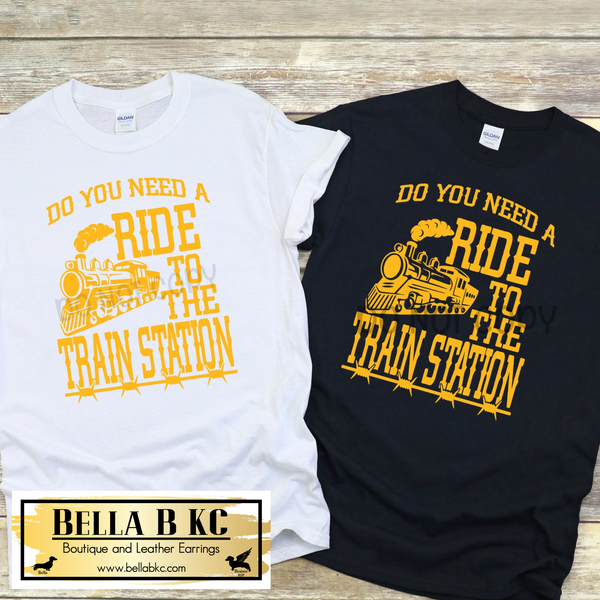 YS - Do you Need a Ride Yellow Print Tee or Sweatshirt