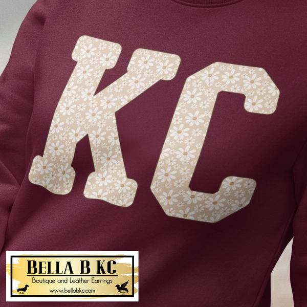 Kansas City KC Neutral Daisies Tee or Sweatshirt