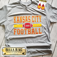 Kansas City Football on Gray T-Shirt or Sweatshirt