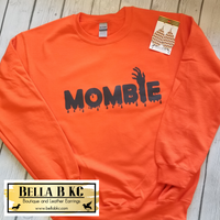 Mombie on Orange Sweatshirt