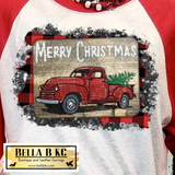Christmas - Merry Christmas Plaid Box Truck Tee
