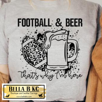 Football - Football and Beer Tee or Sweatshirt