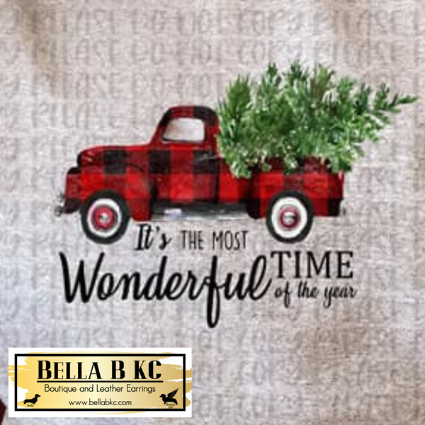 Christmas - It's the Most Wonderful Time of the Year PLAID Truck V2 Tee