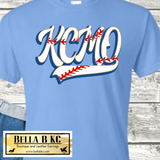 KC Baseball Kansas City KCMO with Laces Tee or Sweatshirt