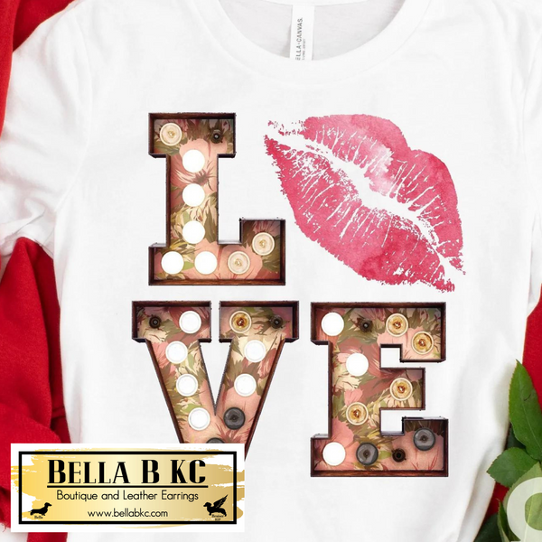 Valentine's Day Marque Love Lips Tee or Sweatshirt