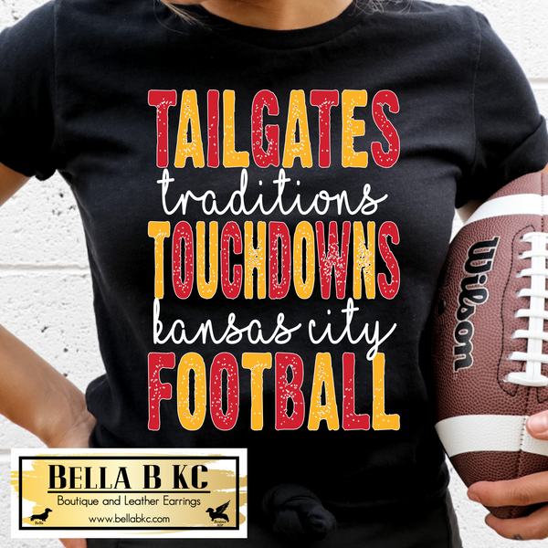 Kansas City Football Tailgates Touchdowns *BBKC Exclusive* Tee or Sweatshirt