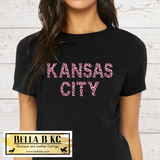 Valentine - Pink Leopard Kansas City Tee or Sweatshirt