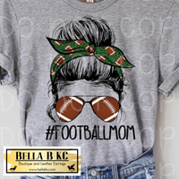 Football - Football Mom Messy Hair Tee or Sweatshirt