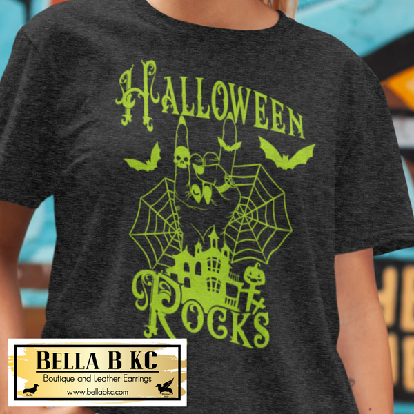 Halloween - Halloween Rocks Green Print Tee