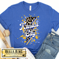 KC Baseball Kansas City Bolt Splatter Tee or Sweatshirt