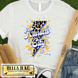 KC Baseball Kansas City Bolt Splatter Tee or Sweatshirt