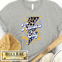 KC Baseball Kansas City Bolt Splatter Tee or Sweatshirt