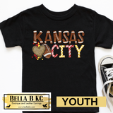 YOUTH Kansas City Football Doodle Art Tee or Sweatshirt
