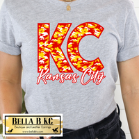 Kansas City Football KC Red & Yellow Camo *BBKC Exclusive* Tee or Sweatshirt