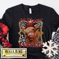 Christmas - Cow - I'm Freakin Freezin Tee or Sweatshirt