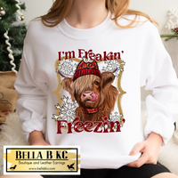 Christmas - Cow - I'm Freakin Freezin Tee or Sweatshirt