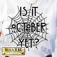 Halloween - Is it October Yet Spider Web Black Print Tee