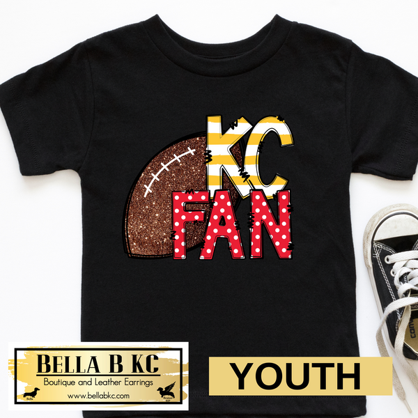 YOUTH Kansas City KC Fan Football Tee or Sweatshirt