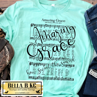 Faith - Amazing Grace Black Print Tee