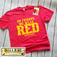 Yellow On Fridays We Wear Red Tee on Red