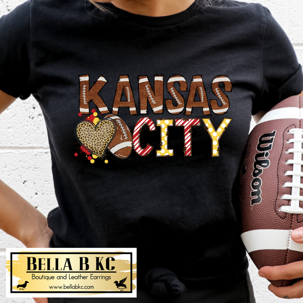 Kansas City Football Doodle Art Tee or Sweatshirt
