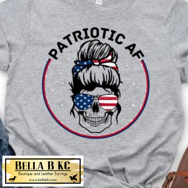 Patriotic - Patriotic AF Skull Tee