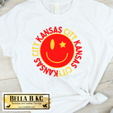 Kansas City Football KC Smile Tee or Sweatshirt