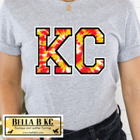 Kansas City Football KC Tie Dye Tee or Sweatshirt