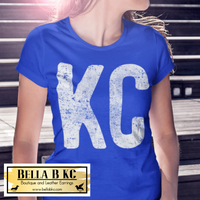 KC Baseball White Grunge Simple KC Tee or Sweatshirt