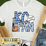 KC Baseball Kansas City Doodle KC Fan Tee or Sweatshirt