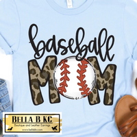 Baseball - Leopard Baseball Mom Tee