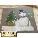 Winter - Snowman with Tree Tee or Sweatshirt