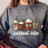 Christmas - Coffee Current Vibes Tee or Sweatshirt