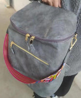 Gray Back Pack Purse Bag