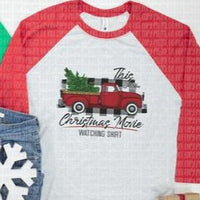 Christmas - This is my Christmas Watching Shirt PLAID Truck Tee