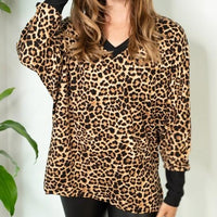 Long Sleeve Leopard Print Top