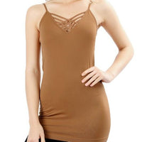 Criss Cross Cami - Coffee