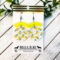 Acrylic Earrings - Pineapple with Arch